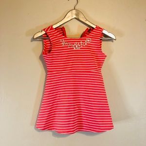 Proof Girl  Peach Dress. Size L 6X Striped